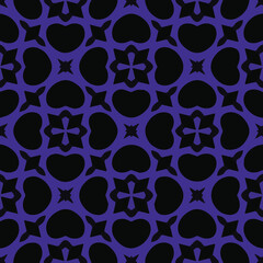 Seamless pattern with symmetric geometric ornament. 