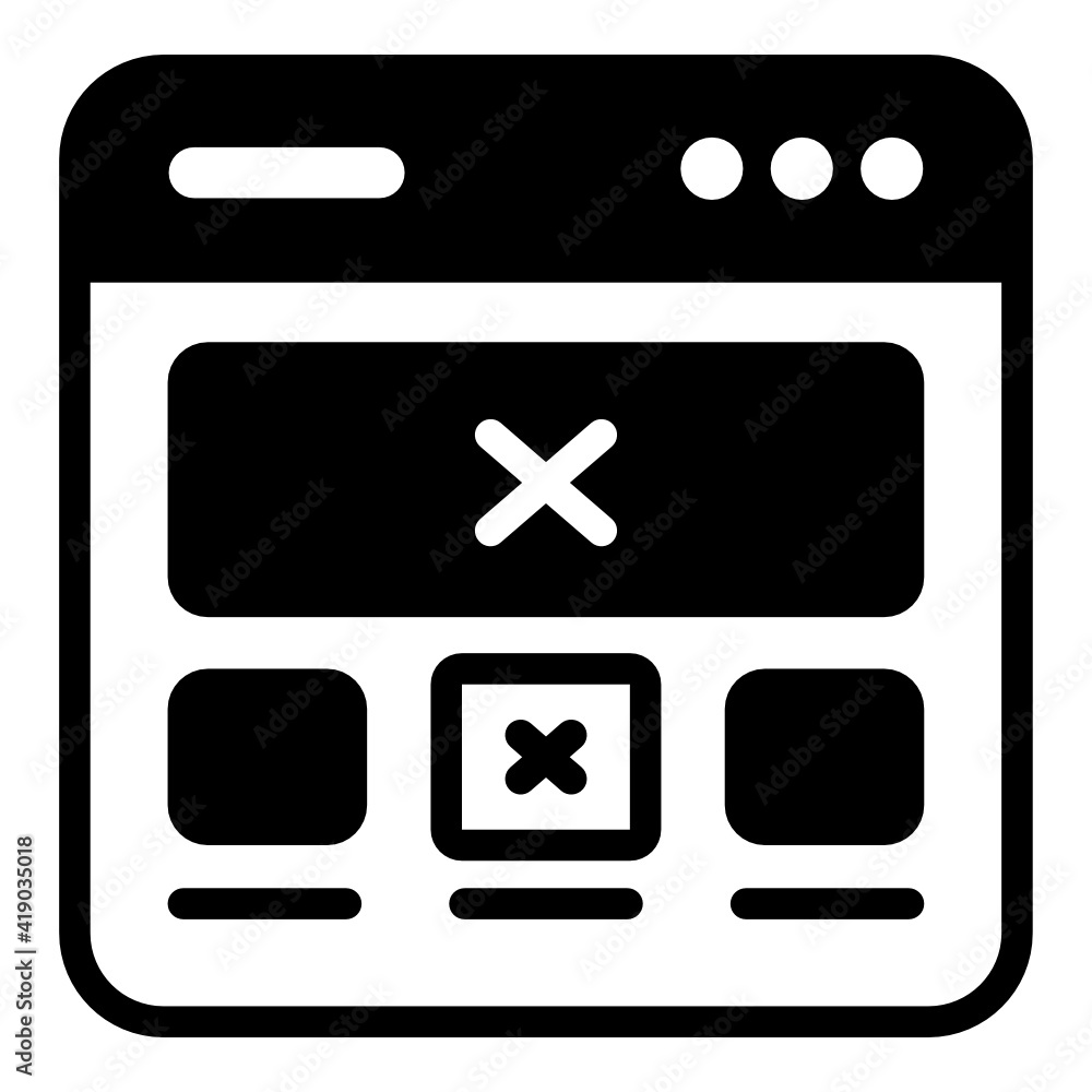 Canvas Prints internet banking in solid design icon, editable vector
