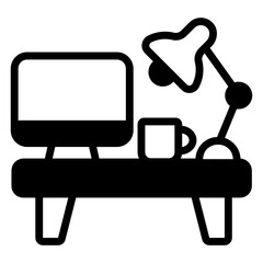 
Design studio in glyph design icon, editable vector 

