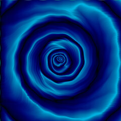 abstract background.  Circular blue abstract background with smooth and wavy ripples. Textured and soft fibrous surface 3d illustration. template for background elegant design brush strokes style