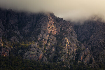 Close up photo of Mount Roland in Northern part of Tasmania, Australia.