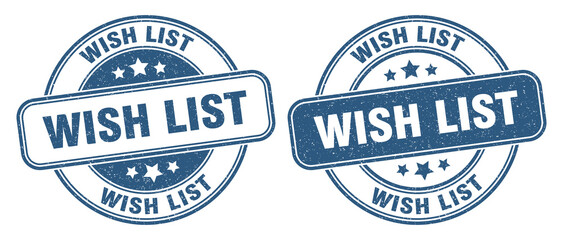Fototapeta premium wish list stamp. wish list label. round grunge sign