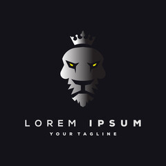 The great lion king logo design premium