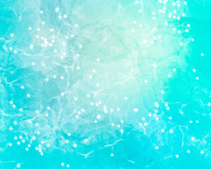 Glowing Turquoise Cosmos Abstract Background 