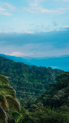 Fototapeta na wymiar Amazing view of the mountains in Merendon San Pedro Sula Honduras