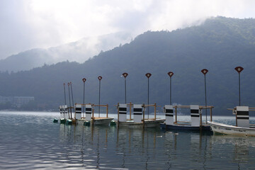Targets on a lake, Japanese archery 