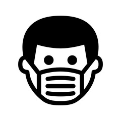 Man wearing face mask for protect from coronavirus during covid-19 global pandemic