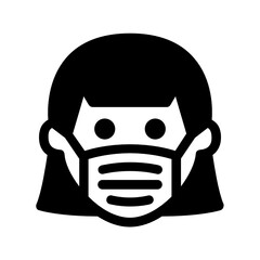 Woman wearing surgical mask for protect from covid-19 infection