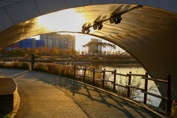 오후 해질녘 보이는 아름다운 풍경 Beautiful scenery seen at sunset in the afternoon