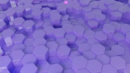 3D background hexagon geometric digital pattern