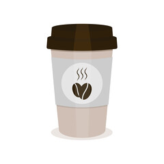 Cup Coffee. Flat vector illustration