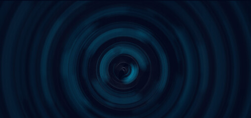blue swirl spiral abstract background, concentric circles rolling to the deep. motion illustration background 