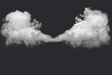 Abstract white smoke against dark background