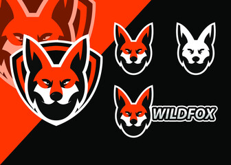 Fototapeta na wymiar Wild Fox esport logo vector illustration. 