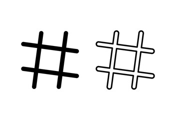 Hashtag icon set. hashtag symbol