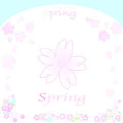 春の花ト桜の花フレームセット