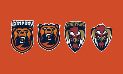 esport animal logo with shield © HEZU