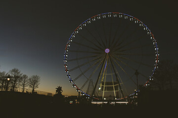 ferris wheel at night