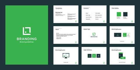 Minimalist luxury brand guide template