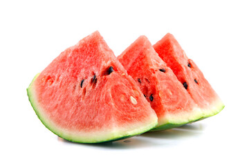 Three slices of watermelon