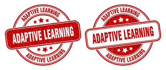 adaptive learning stamp. adaptive learning label. round grunge sign