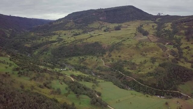 landscape in the paramos of sumapaz mountains and grassland