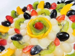 Large Pie Fruits Isolated on White Background