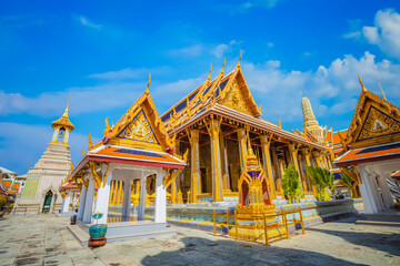 Wat Phra Kaew in Bangkok is a sacred temple and it's a part of the Thai grand palace, the Temple that houses an ancient Emerald Buddha