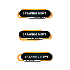 TV live news bars vector illustrations. Design template 