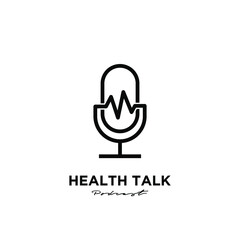 Doctor medical podcast logo icon design