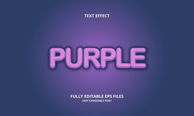 editable purple text effect template used for logos and brand titles or titles