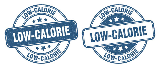 low-calorie stamp. low-calorie label. round grunge sign