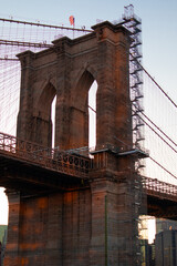 Brooklyn bridge on sunset