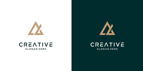 Abstract Letter N Luxury Beauty Logo Design