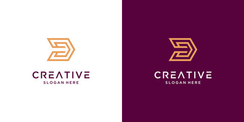 Premium letter D logo design vector