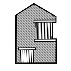 House building doodle vector icon. Drawing sketch illustration hand drawn line eps10