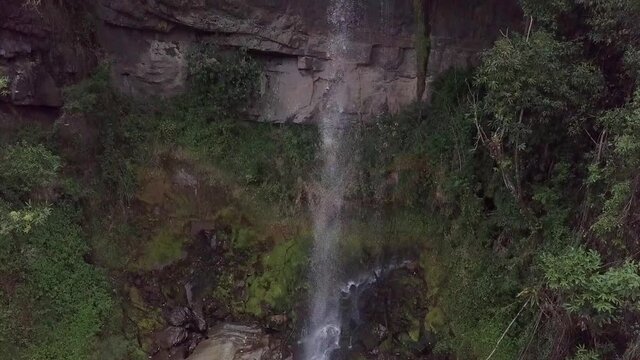 waterfall in the paramo mountains of sumapaz colombia