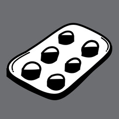 Medicine doodle vector icon. Drawing sketch illustration hand drawn line eps10