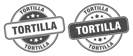 tortilla stamp. tortilla label. round grunge sign