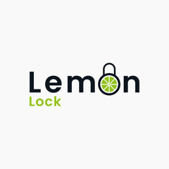 Lemon Lock Logo. Creative Lemon Lock Logo