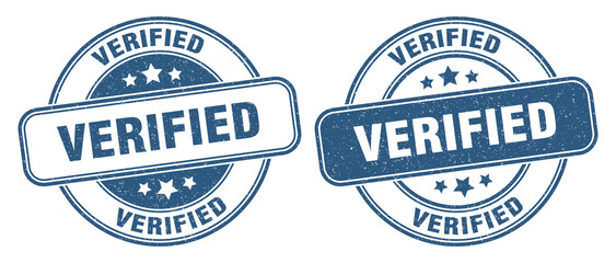 Obraz premium verified stamp. verified label. round grunge sign