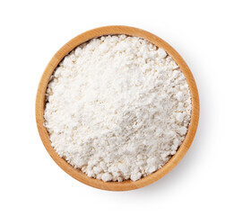Fototapeta na wymiar Wheat flour on a white background