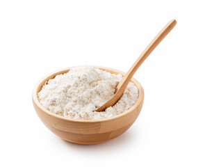 Fototapeta na wymiar Wheat flour on a white background