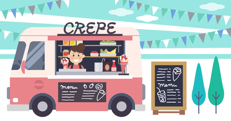 キッチンカー①（クレープ屋）