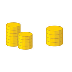 Stacks of gold money coins