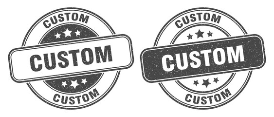 custom stamp. custom label. round grunge sign