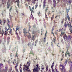 Seamless purple and cream textured mixed media pattern print. High quality illustration. Artistic digital faux collage or paint design for print for surface design in any application. - 419054055