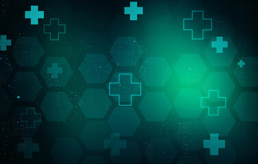 Fototapeta premium 2D illustration medical structure background