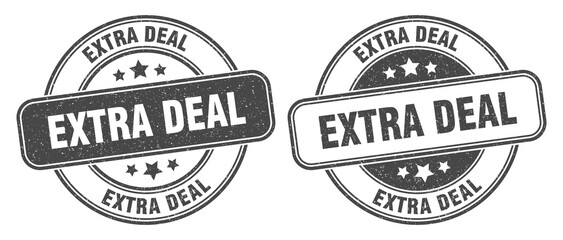 extra deal stamp. extra deal label. round grunge sign