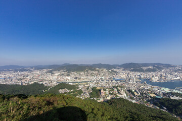 Obraz premium 稲佐山展望台からの長崎市街地眺望
